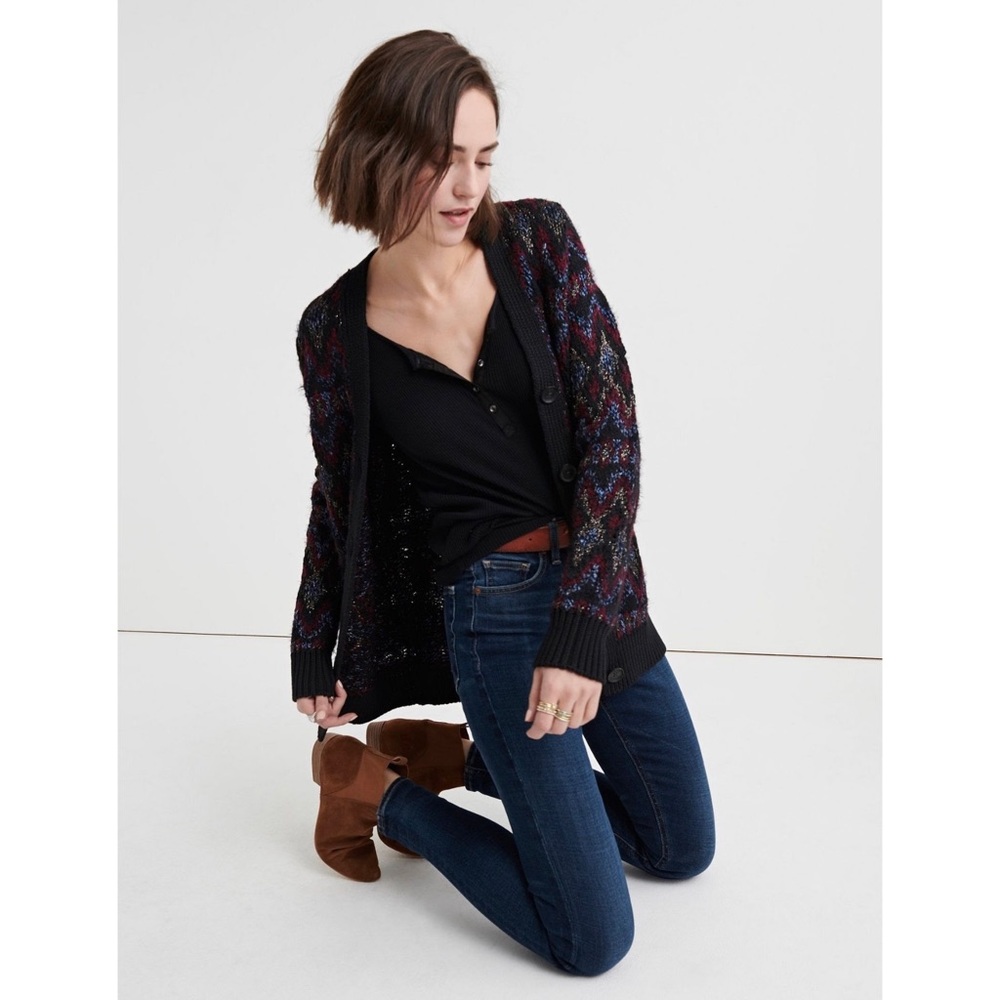 Lucky Brand Shine Fair Isle Cardigan